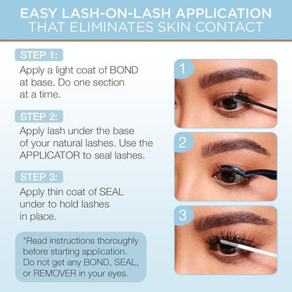 Ardell Seamless Underlash Lash Extension Kit - DIY Lash Clusters, Balayage Individual Lashes, Natural-Looking Eyelash Extension, 32-Count, 1-Pack