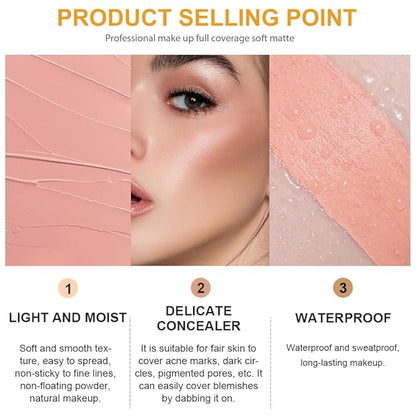 Kaely Pot Concealer Full Coverage Set,under Eye Brightener ojeras 06