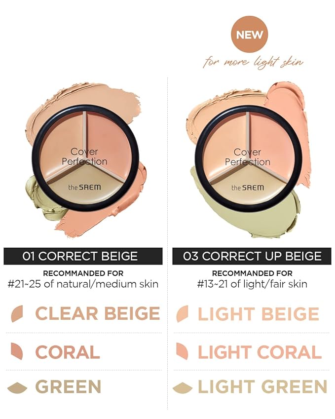 THESAEM Cover Perfection Triple Pot Concealer 03 Correct Redness Skin