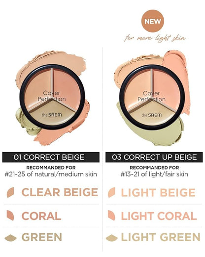 THESAEM Cover Perfection Triple Pot Concealer 03 Correct Redness Skin