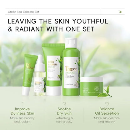 Skin Care Set, Green Tea Skin