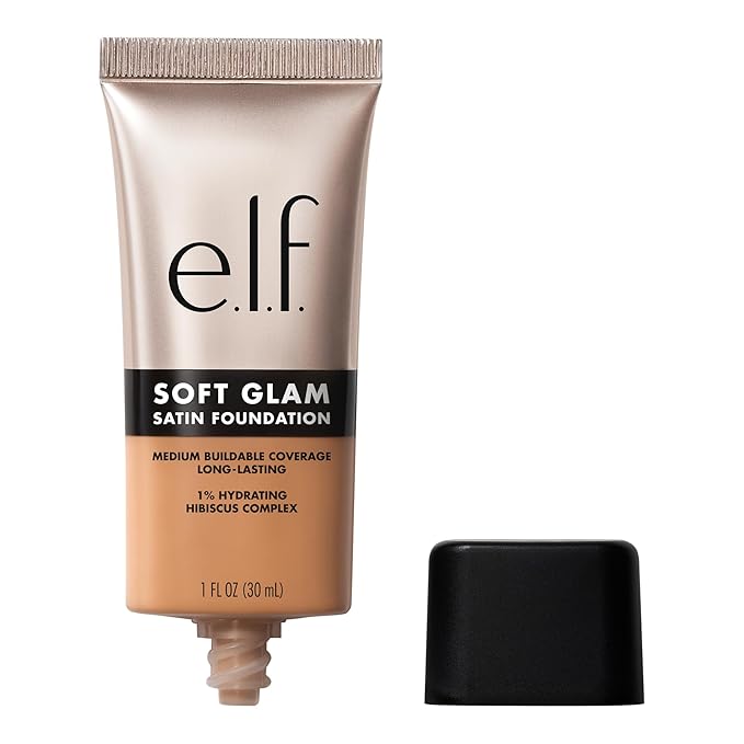 e.l.f. Soft Glam Foundation, Medium Coverage, Long-Lasting & Tan Cool