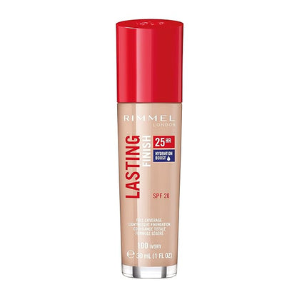 Rimmel London Lasting Finish 25HR - 100 Ivory Coverage, Waterproof, 1oz
