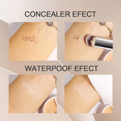 2pcs Tri-color Face Concealer Contour Palette With Brush Light