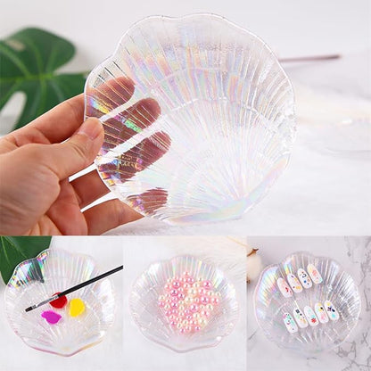 NOLITOY Colorful Nail Art Palette,Shell Nail Art Display