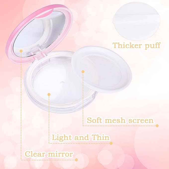 Mabor 2pcs Loose Powder Containers Powder for Women Powder Case