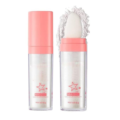 Glitter Powder Highlighter Makeup, Body Brightens the Natural (01#White Moonbeam)