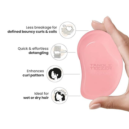 Tangle Teezer Original Detangler Brush, Dry & Wet Hair Brush for Thick & Curly Hair Types, Pink Punch