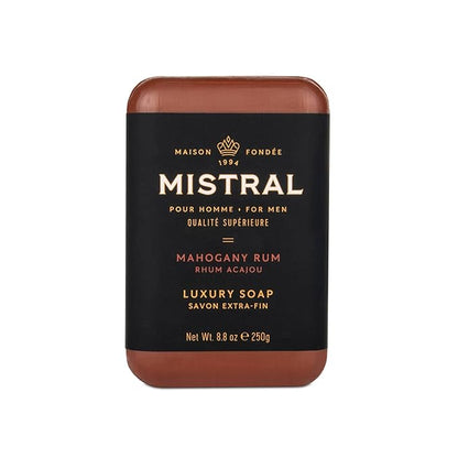 Mistral Bar Soap, Mahogany Rhum, 8.8 Ounces