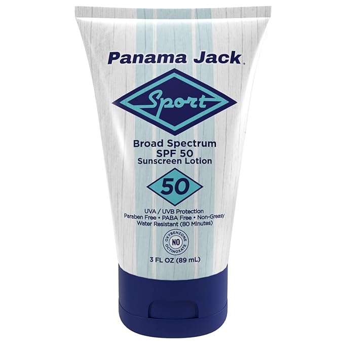 Sport Sunscreen Lotion - SPF 50, Broad Spectrum UVA/UVB Protection, Non-Greasy, PABA, Paraben, Gluten & Cruelty Free, Water Resistant (80 Minutes), 3 FL OZ