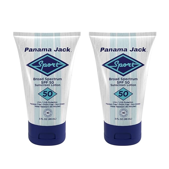 Sport Sunscreen Lotion - SPF 50, Broad Spectrum UVA/UVB Protection, Non-Greasy, PABA, Paraben, Gluten & Cruelty Free, Water Resistant (80 Minutes), 3 FL OZ