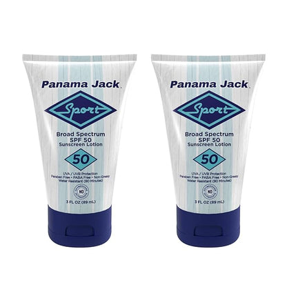Sport Sunscreen Lotion - SPF 50, Broad Spectrum UVA/UVB Protection, Non-Greasy, PABA, Paraben, Gluten & Cruelty Free, Water Resistant (80 Minutes), 3 FL OZ