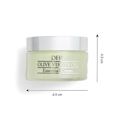 DHC Olive Virgin Oil Essential Cream, Moisturizer, Hydrating, Promotes Skin Elasticity, Radiant, Fragrance and Colorant Free, Ideal for All Skin Types, 1.7 oz. Net wt.