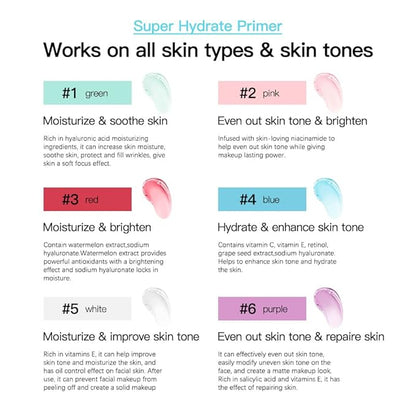 Super Hydrate Primer - Translucent Gel Formula for (03 watermelon)