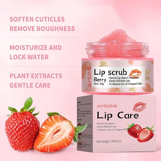 Lip Scrub, Natural Lip Scrub Exfoliator, Lips