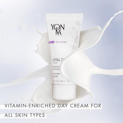 Yon-Ka Vital Defense Day Cream (15ml) Daily Facial Moisturizer and Hydrating Anti-Pollution Creme, Dermatologist Tested Professional Skincare, Paraben-Free