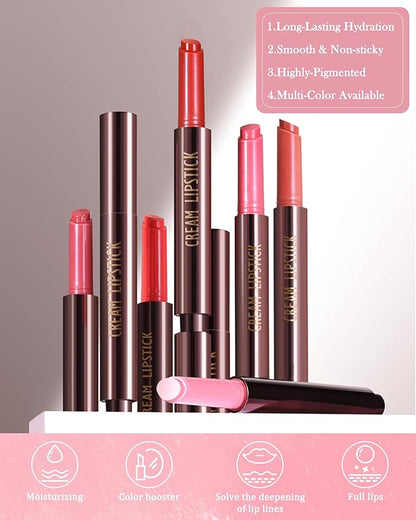 Hydrating Shimmer Lipstick,Moisturizing Jelly Lip Gloss,Shine Pink Red Lipstick Pen, Long Lasting Waterproof Tint Lip Balm Plumping Lip Stain Pen,Women's Day Makeup Gift for Women-03#