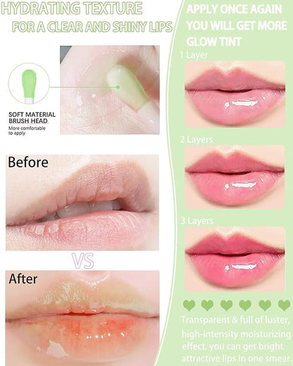 Tinted Moisturizing Lip Glow Oil,Hydrating Plumping Gift