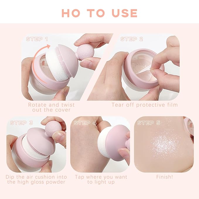 Highlighter Makeup Powder, Body Shimmer Sparkle Face Highlighter Women02#