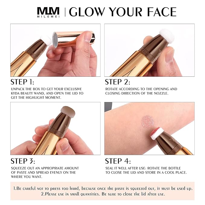 3 Color Contour Beauty Wand, Highlighter ，Blush，Face Concealer (01#Contour +02#Blush+04#Highlighter)