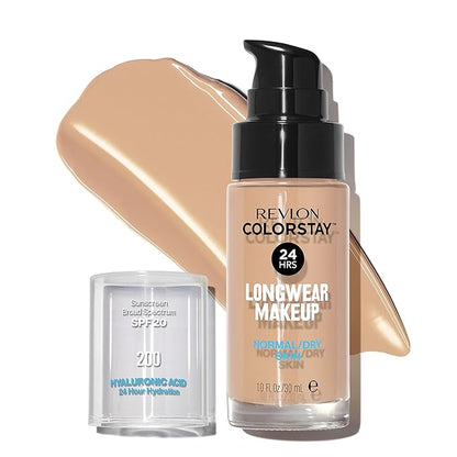 Revlon Liquid Foundation, ColorStay Face Makeup for Normal 200 Nude 1.0 Oz