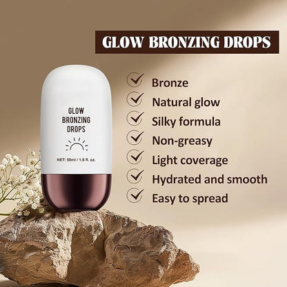 Instant Bronzing Drops, Face and Body Bronzer, Cream - 01