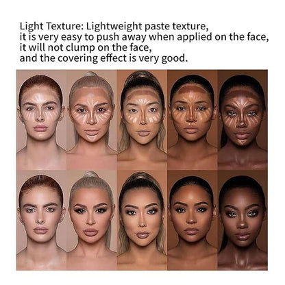 Professional Makeup Cream Contour Palette, Joyeee 10 Colours
