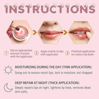 2PCS Lip Balm Honey Pot, Honey Sleeping