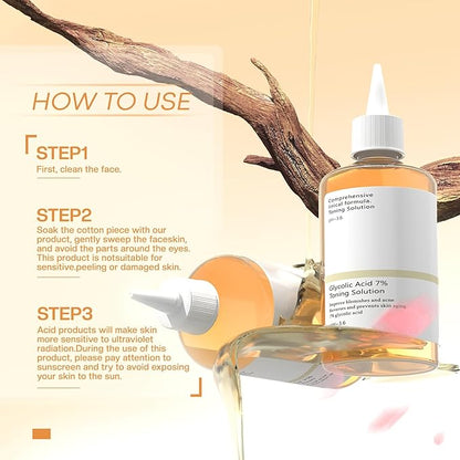 Glycolic Acid 7% Exfoliating Toner: Toner Keep Skin Skin Blemishes 100ml