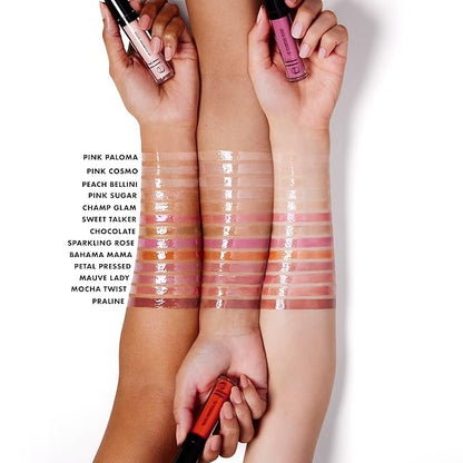 e.l.f. Lip Plumping Gloss, High-Shine Liquid Lip Color, Creates Fuller Lips & A Plumper Pout, Moisturizing Formula, Vegan & Cruelty-Free, Praline