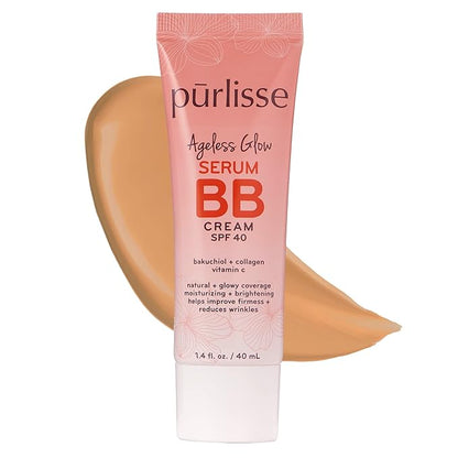 pūrlisse Ageless Glow Serum BB Cream SPF 40 Medium Golden 1.4oz
