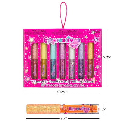 14pc Fruity Flavored Lip Gloss Set - Lip Gloss in Assorted Fruity Flavors, Non Toxic Makeup for Kids & Teens