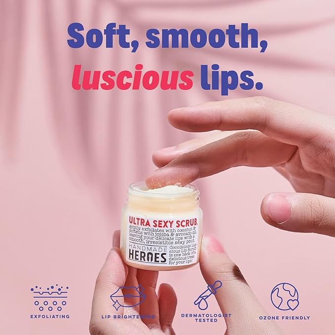 100% Natural Lip Scrub, Vegan Conditioning Gift