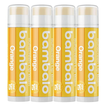 4-Pack Orange SPF 15 Lip Balm Moisturizing,