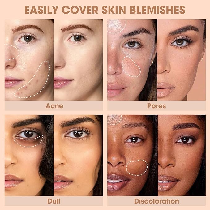 Cream Concealer Full Coverage Makeup, Matte Color Correcting LIGHT CREAM)