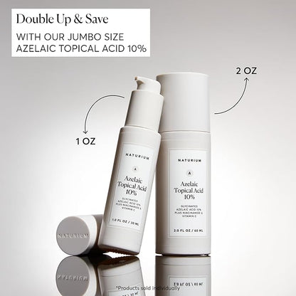 Naturium Azelaic Topical Acid 10% Jumbo, Face & Skin Care Beauty Treatment with Niacinamide & Vitamin C, 2 oz