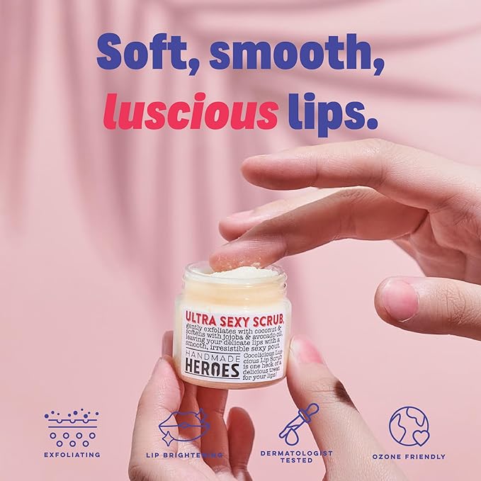 Handmade Heroes 100% Natural Lip Scrub,