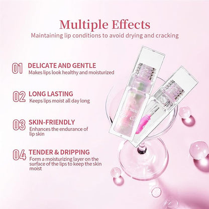 3 Colors Bossup Color Changing Lip Oil，Magic Color Lip