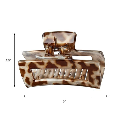 Scunci by Conair Hair claw clips - hair accessories for women - Ideal for fine hair - 3 inch - Tortortuise, Taupe, and Giraffe -3 Count