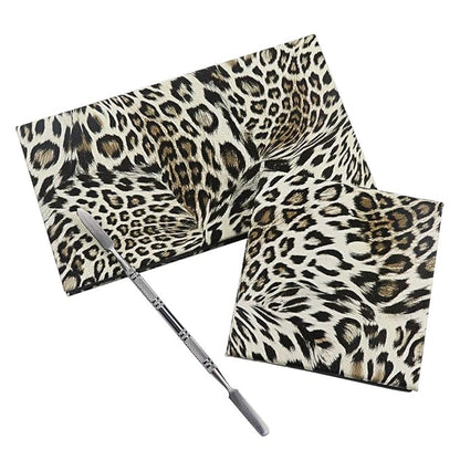 Leopard Empty Makeup Magnetic Palette with Spatula