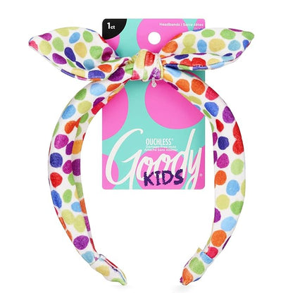 Goody Kids Headband – Rainbow Polka Dot - Comfort Fit for All Day Wear - For All Hair Types - Hair Accessories