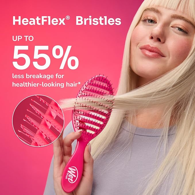 Wet Brush Speed Dry Hair Brush, Purple Frost - Vented Design & Soft HeatFlex Bristles Are Blow Dry Safe - Ergonomic Handle Manages Tangles - Pain-Free Hair Accessories