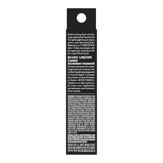 e.l.f. Camo Liquid Blush, Long-lasting Liquid Blush For Gorg Orange