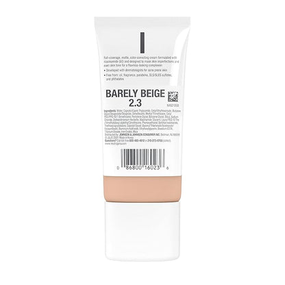 Neutrogena Clear Coverage Flawless Matte CC Cream, Full-Coverage Barley Beige, 1 oz