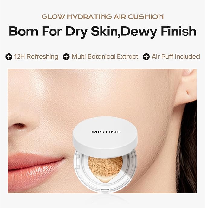 Mistine Tavel Size Air Cushion Foundation Glow Hydrating Natural Beige
