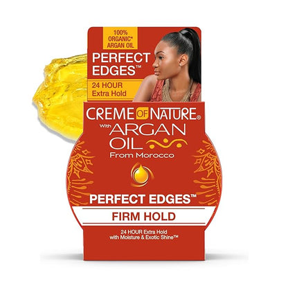 Creme of Nature with Argan Oil from Morocco Perfect Edges, 24 Hour Extra Hold with Moisture & Exotic Shine, 2.25 Ounce (Pack of 1)