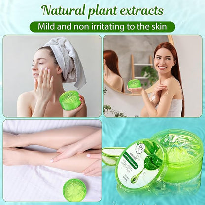 8 Pcs Organic Aloe Vera Gel Fresh Aloe Gel Moisture Hydrates Moisturizing Aloe Vera for Face Body