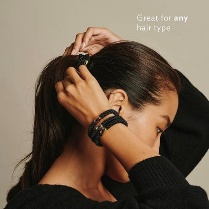 L. Erickson Grab & Go Pony - Sophisticated - 8 Pack Ponytail Holder Hair Ties - Mixed Colors