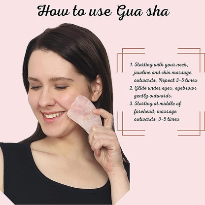 Rose Quartz Roller and Gua sha Anti-aging