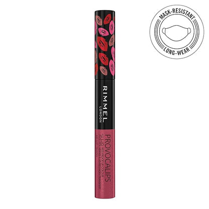 Rimmel London Provocalips 16hr Kiss-Proof Lip Color Bundle - 230 Kiss Fatal & 005 Just Teasing, 14 fl.oz. Each